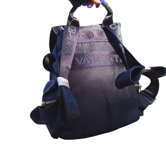 Valentino Orlandi NEW Black Vinyl & Vegan Leather Backpack & Zip Pouc… - Picture 4 of 14